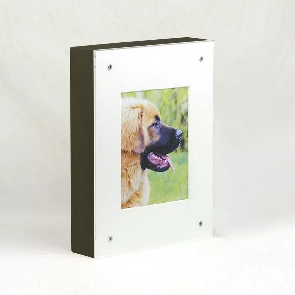 Bilderrahmenurne Holz rechteckig, versch. Farben und Größen